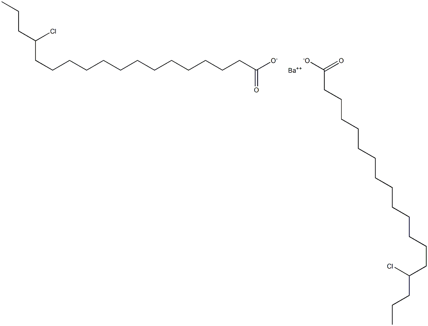 Bis(15-chlorooctadecanoic acid)barium salt,,结构式