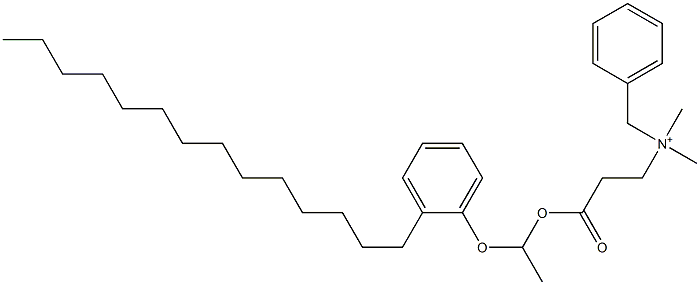 N,N-Dimethyl-N-benzyl-N-[2-[[1-(2-tetradecylphenyloxy)ethyl]oxycarbonyl]ethyl]aminium Structure