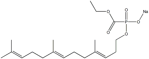  [[[(3E,7E)-4,8,12-Trimethyltrideca-3,7,11-trienyl]oxy]sodiooxyphosphinyl]formic acid ethyl ester