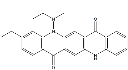 5-(Diethylamino)-3-ethyl-5,12-dihydroquino[2,3-b]acridine-7,14-dione,,结构式