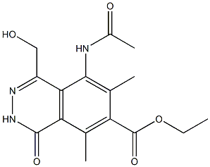 1,2-Dihydro-1-oxo-4-(hydroxymethyl)-6,8-dimethyl-5-(acetylamino)phthalazine-7-carboxylic acid ethyl ester