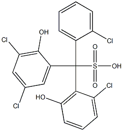 (2-Chlorophenyl)(2-chloro-6-hydroxyphenyl)(3,5-dichloro-2-hydroxyphenyl)methanesulfonic acid