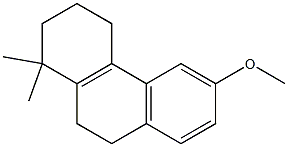 1,2,3,4,9,10-ヘキサヒドロ-6-メトキシ-1,1-ジメチルフェナントレン 化学構造式