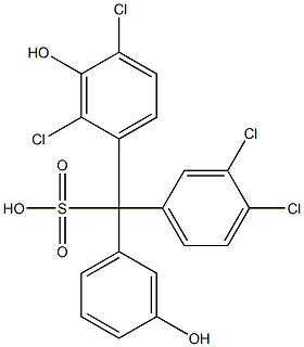 (3,4-Dichlorophenyl)(2,4-dichloro-3-hydroxyphenyl)(3-hydroxyphenyl)methanesulfonic acid