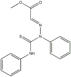(2,4-Diphenylthiosemicarbazono)acetic acid methyl ester,,结构式