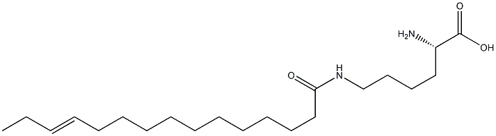 N6-(12-Pentadecenoyl)lysine Structure