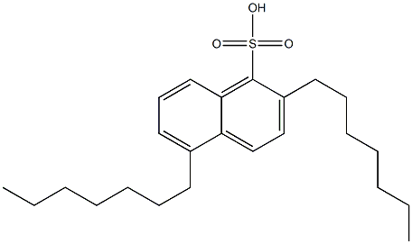 2,5-ジヘプチル-1-ナフタレンスルホン酸 化学構造式