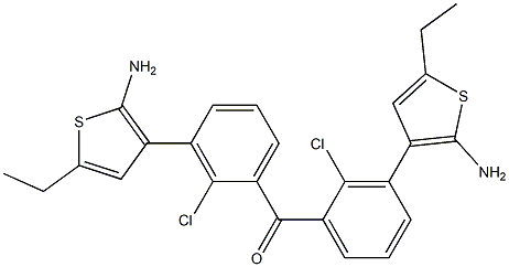 (2-Amino-5-ethyl-3-thienyl)(2-chlorophenyl) ketone,,结构式