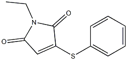 2-フェニルチオ-N-エチルマレインイミド 化学構造式