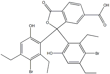 1,1-Bis(3-bromo-2,4-diethyl-6-hydroxyphenyl)-1,3-dihydro-3-oxoisobenzofuran-6-carboxylic acid,,结构式