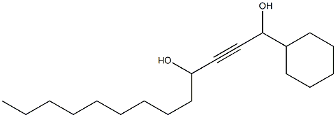 1-Cyclohexyl-2-tridecyne-1,4-diol Structure