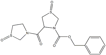 3-Benzyloxycarbonyl-4-[[(thiazolidine 1-oxide)-3-yl]carbonyl]thiazolidine 1-oxide Structure