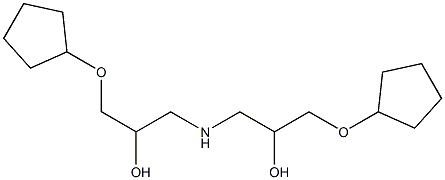 1,1'-Iminobis[3-(cyclopentyloxy)-2-propanol] 结构式