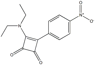 4-(4-ニトロフェニル)-3-ジエチルアミノ-3-シクロブテン-1,2-ジオン 化学構造式