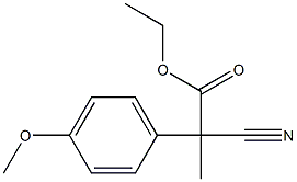 2-Cyano-2-(p-methoxyphenyl)propionic acid ethyl ester 结构式