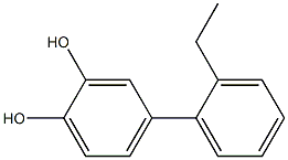 4-(2-Ethylphenyl)-1,2-benzenediol,,结构式