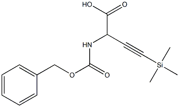 2-ベンジルオキシカルボニルアミノ-4-(トリメチルシリル)-3-ブチン酸 化学構造式