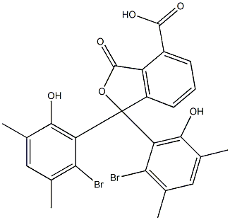 1,1-Bis(2-bromo-6-hydroxy-3,5-dimethylphenyl)-1,3-dihydro-3-oxoisobenzofuran-4-carboxylic acid,,结构式