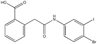 2-[2-[4-Bromo-3-iodoanilino]-2-oxoethyl]benzoic acid,,结构式