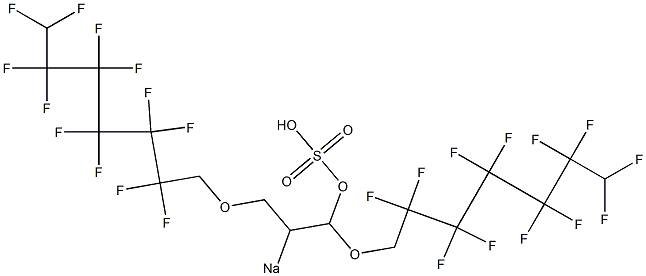 1,3-Bis(2,2,3,3,4,4,5,5,6,6,7,7-dodecafluoroheptyloxy)-2-sodiosulfooxypropane,,结构式