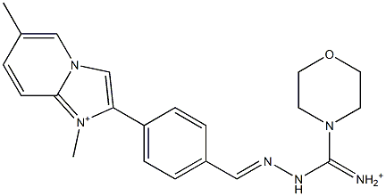 1,6-Dimethyl-2-[4-[2-[iminio(morpholino)methyl]hydrazonomethyl]phenyl]imidazo[1,2-a]pyridin-1-ium