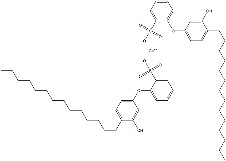 Bis(3'-hydroxy-4'-tetradecyl[oxybisbenzene]-2-sulfonic acid)calcium salt,,结构式