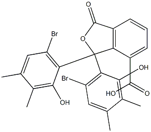 1,1-Bis(6-bromo-2-hydroxy-3,4-dimethylphenyl)-1,3-dihydro-3-oxoisobenzofuran-7-carboxylic acid,,结构式