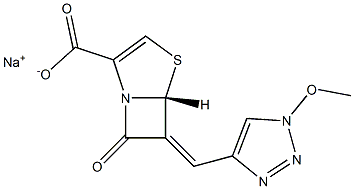 (5R,6Z)-6-[[1-Methoxy-1H-1,2,3-triazol-4-yl]methylene]-7-oxo-4-thia-1-azabicyclo[3.2.0]hept-2-ene-2-carboxylic acid sodium salt Structure