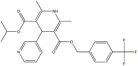 1,4-Dihydro-2,6-dimethyl-4-(3-pyridinyl)pyridine-3,5-dicarboxylic acid 3-[4-(trifluoromethyl)benzyl]5-isopropyl ester 结构式