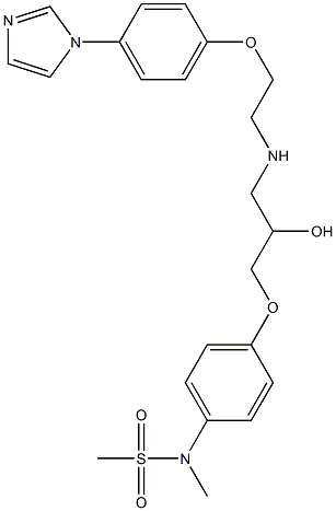 N-[4-[2-Hydroxy-3-[2-[4-(1H-imidazol-1-yl)phenoxy]ethylamino]propyloxy]phenyl]-N-methylmethanesulfonamide Structure