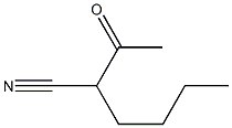 2-Acetylhexanenitrile,,结构式