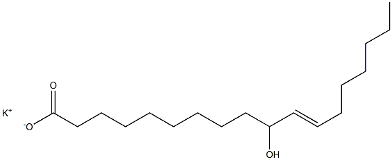 (E)-10-Hydroxy-11-octadecenoic acid potassium salt,,结构式