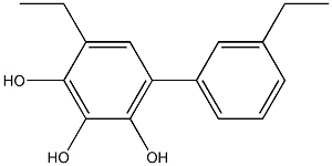 4-Ethyl-6-(3-ethylphenyl)benzene-1,2,3-triol Structure