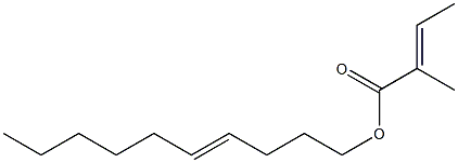  (E)-2-Methyl-2-butenoic acid 4-decenyl ester