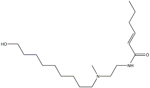 N-[2-[N-(9-Hydroxynonyl)-N-methylamino]ethyl]-2-hexenamide,,结构式