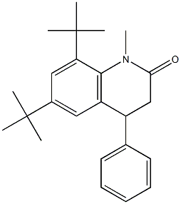 3,4-Dihydro-1-methyl-4-phenyl-6,8-ditert-butylquinolin-2(1H)-one Structure
