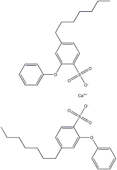ビス(4-ヘプチル-2-フェノキシベンゼンスルホン酸)カルシウム 化学構造式