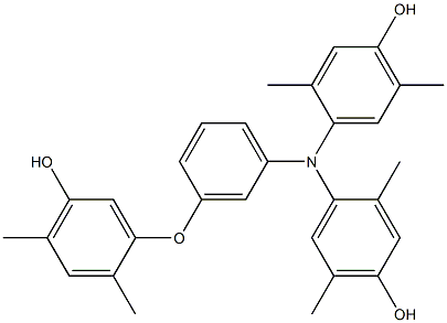 N,N-Bis(4-hydroxy-2,5-dimethylphenyl)-3-(5-hydroxy-2,4-dimethylphenoxy)benzenamine Structure