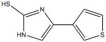 2-メルカプト-4-(3-チエニル)-1H-イミダゾール 化学構造式