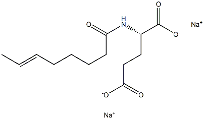 N-(6-オクテノイル)グルタミン酸ジナトリウム 化学構造式