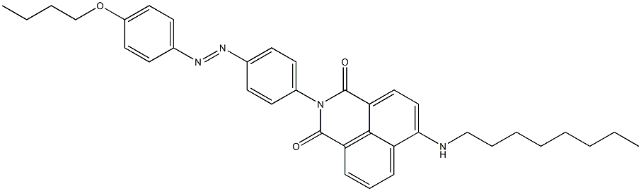6-(Octylamino)-2-[4-[(4-butoxyphenyl)azo]phenyl]-2H-benzo[de]isoquinoline-1,3-dione Struktur