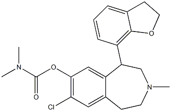 Dimethylcarbamic acid [(7-chloro-3-methyl-1-(2,3-dihydrobenzofuran-7-yl)-2,3,4,5-tetrahydro-1H-3-benzazepin)-8-yl] ester