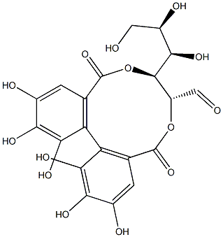 2-O,3-O-[2,2',3,3',4,4'-Hexahydroxy[1,1'-biphenyl]-6,6'-diylbis(carbonyl)]-D-glucose Structure