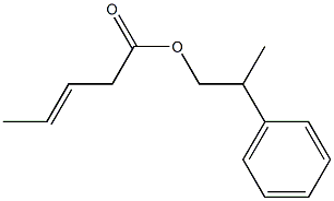 3-ペンテン酸2-フェニルプロピル 化学構造式