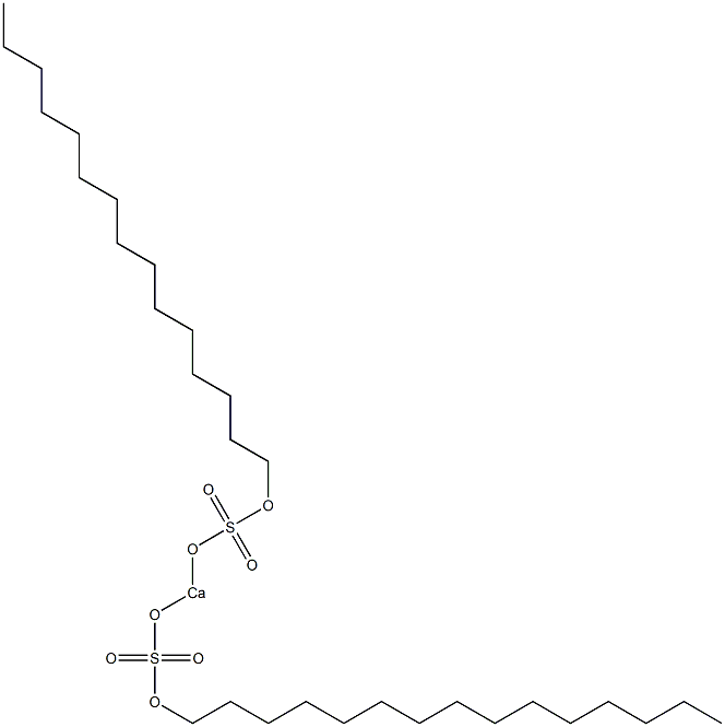 ビス(ペンタデシルオキシスルホニルオキシ)カルシウム 化学構造式