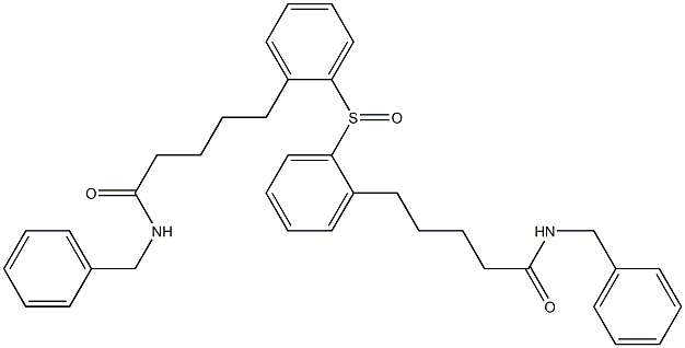 (5-Benzylamino-5-oxopentyl)phenyl sulfoxide Struktur