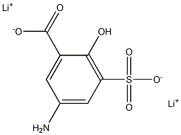 5-Amino-3-sulfosalicylic acid dilithium salt Structure