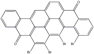 4,5,6,7-テトラブロモ-8,16-ピラントレンジオン 化学構造式