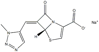 (5R,6Z)-6-[[3-Methyl-3H-1,2,3-triazol-4-yl]methylene]-7-oxo-4-thia-1-azabicyclo[3.2.0]hept-2-ene-2-carboxylic acid sodium salt Structure