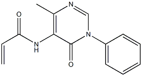 5-Acryloylamino-6-methyl-3-phenylpyrimidin-4(3H)-one,,结构式